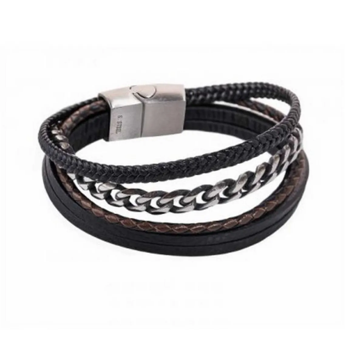 Redskins Bracelet Bijoux 285512 - Homme avec Chaîne Gourmette en Acier | Homme Bracelet
