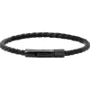 Rochet Bracelet HB1431301 - DRIVER 28mm PVD Noir et Lien Tressé 3,5mm Cuir Noir Homme | Homme Bracelet