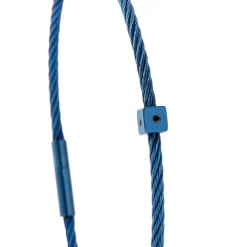Torrence Bijoux Bracelet acier bleu motif cube avec 3 diamants noir 1 mm | Femme Bracelet