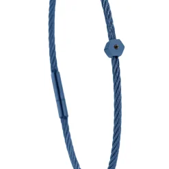 Torrence Bijoux Bracelet acier bleu motif hexagone avec diamant noir 1 mm | Femme Bracelet