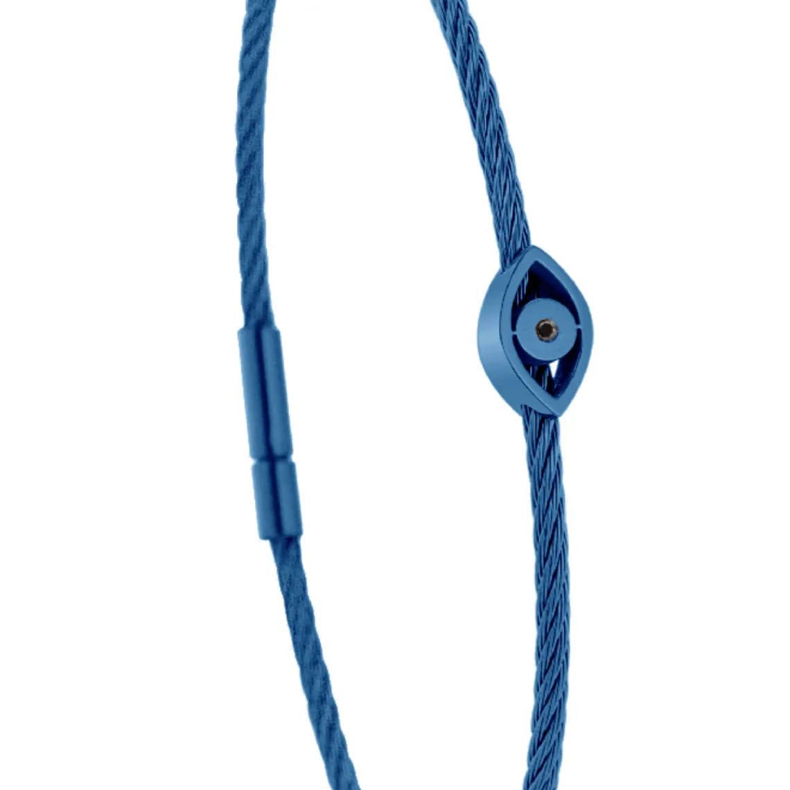 Torrence Bijoux Bracelet acier bleu motif oeil avec diamant noir 1 mm | Femme Bracelet