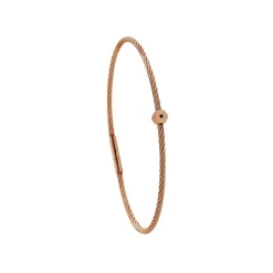 Torrence Bijoux Bracelet acier marron motif hexagone avec diamant noir 1 mm | Femme Bracelet