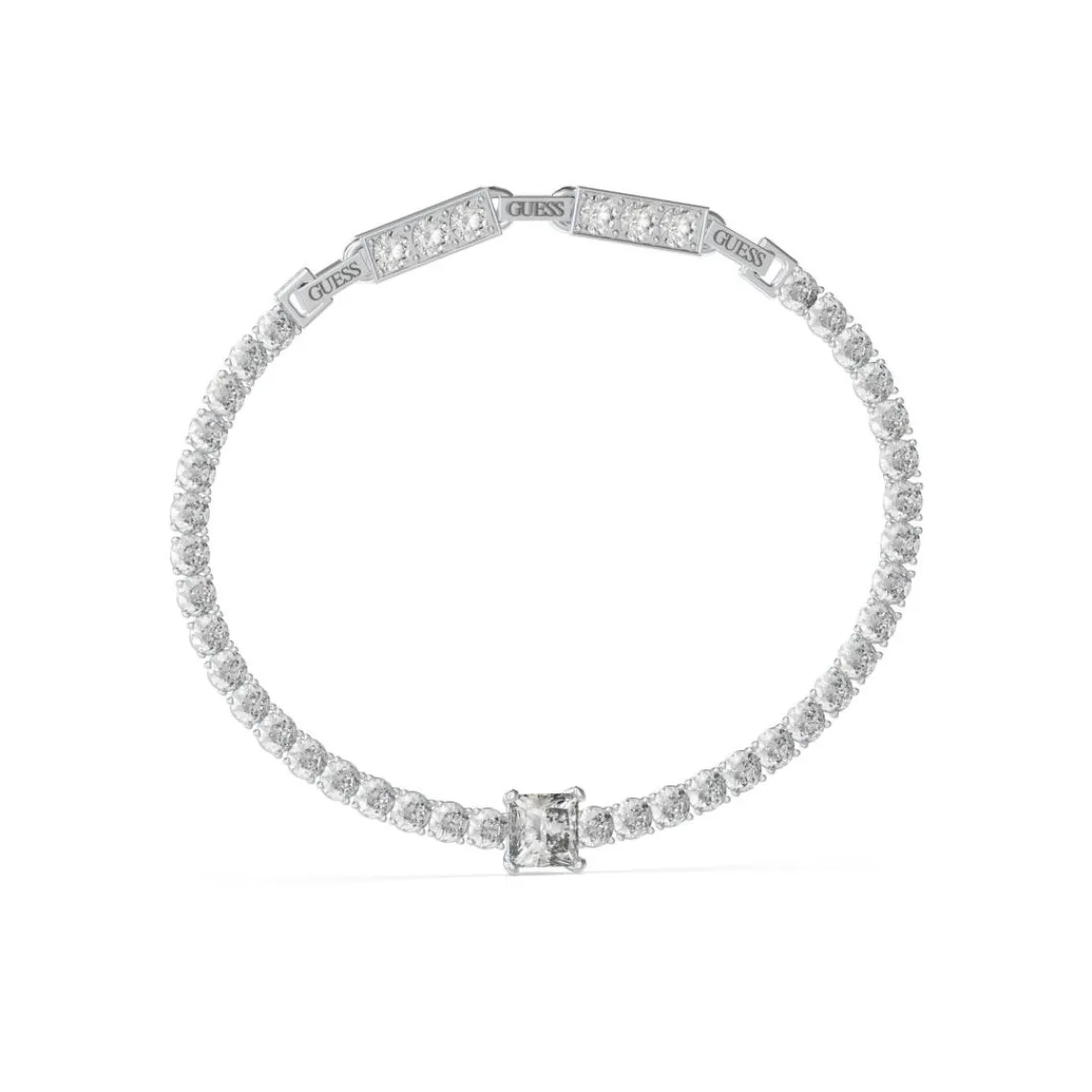 Guess Bijoux Bracelet Arm Party Acier Rhodié Maille Tennis | Femme Bracelet