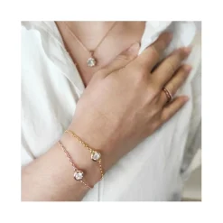 Myc-Paris Bracelet Birth Stone - Multicolore et Cristal DB0005_G_04+DB0005_RG_04 | Femme Bracelet