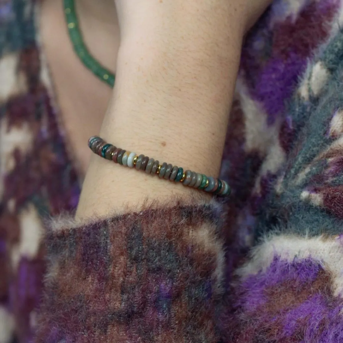 Sloya Bracelet Blima en pierres Agate Indienne | Femme Bracelet