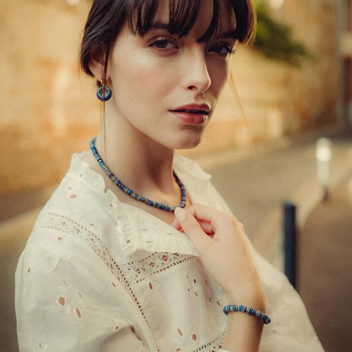 Sloya Bracelet Blima en pierres Lapis-lazuli | Femme Bracelet