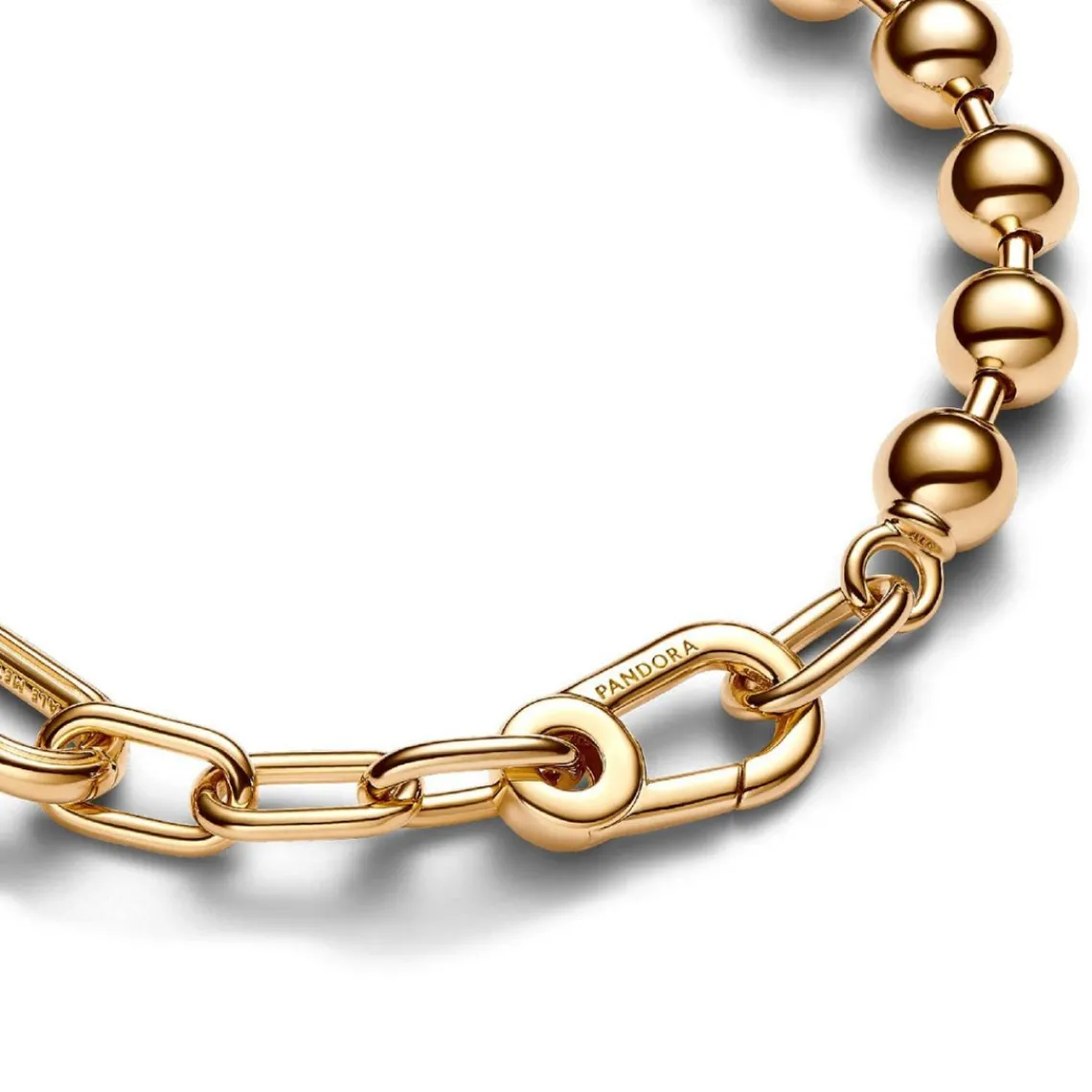 Pandora Bracelet Chaîne Sphère Métallique et Link Doré ME | Femme Bracelet