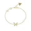 Guess Bijoux Bracelet Chrysalis Acier Doré Papillon Pavé De Zircons Cubiques | Femme Bracelet