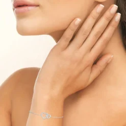 Maison de la Bijouterie Bracelet Coeur femme argent rhodié blanc micro serti - VWZ6V6ZV | Femme Bracelet