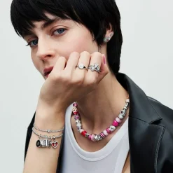 Pandora Bracelet Coulissant Maille Cloutée Moments | Femme Bracelet