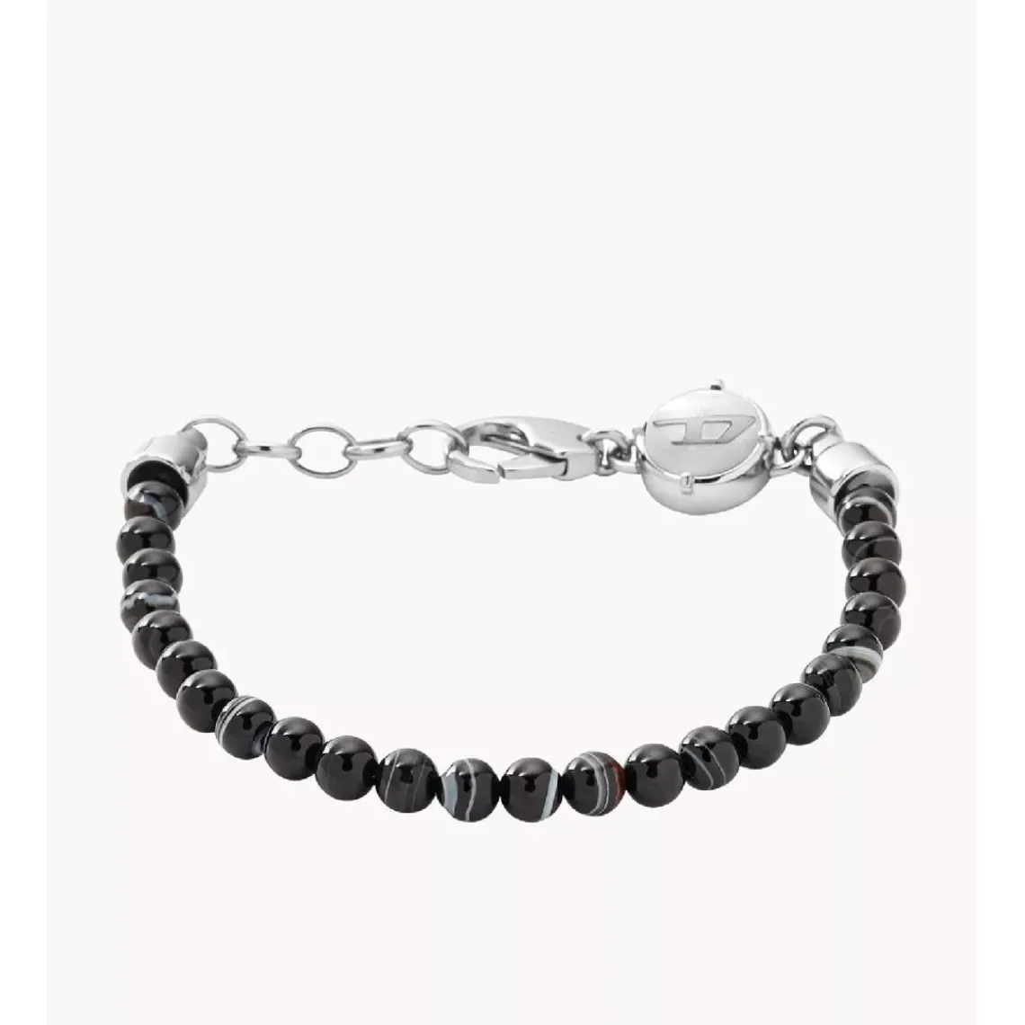 Diesel Bijoux Bracelet Diesel DX0848040 - Bracelet Tresse Cuir Noir Homme | Homme Bracelet