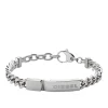 Diesel Bijoux Bracelet Diesel Stacked DX0966040 - Bracelet Gourmette Chromée Homme | Homme Bracelet
