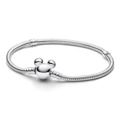 Pandora Bracelet Disney Maille Serpent Fermoir Mickey Moments | Femme Bracelet