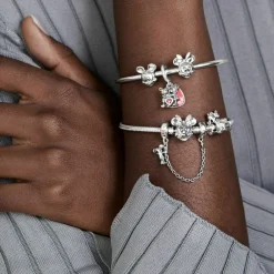 Pandora Bracelet Disney x Maille Serpent Fermoir Disney Moments Pavé Minnie | Femme Bracelet