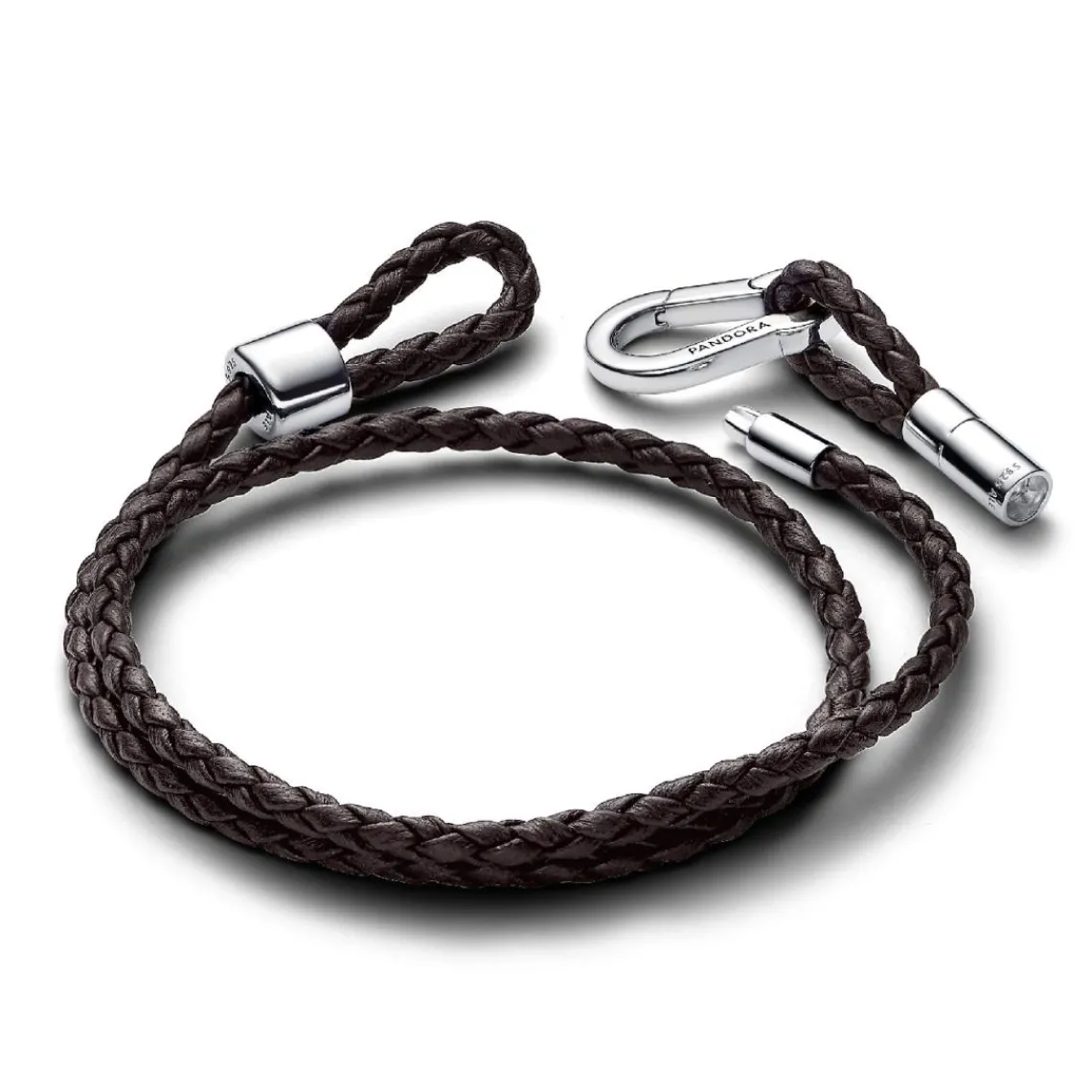 Pandora Bracelet Double en Cuir Tressé Marron | Femme Bracelet