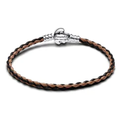 Pandora Bracelet en Cuir Tressé Disney Fermoir Le Roi Lion Moments | Femme Bracelet