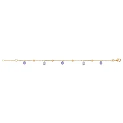 Maison de la Bijouterie Bracelet fantaisie femme cristal violet plaqué or UW404ZZV | Femme Bracelet