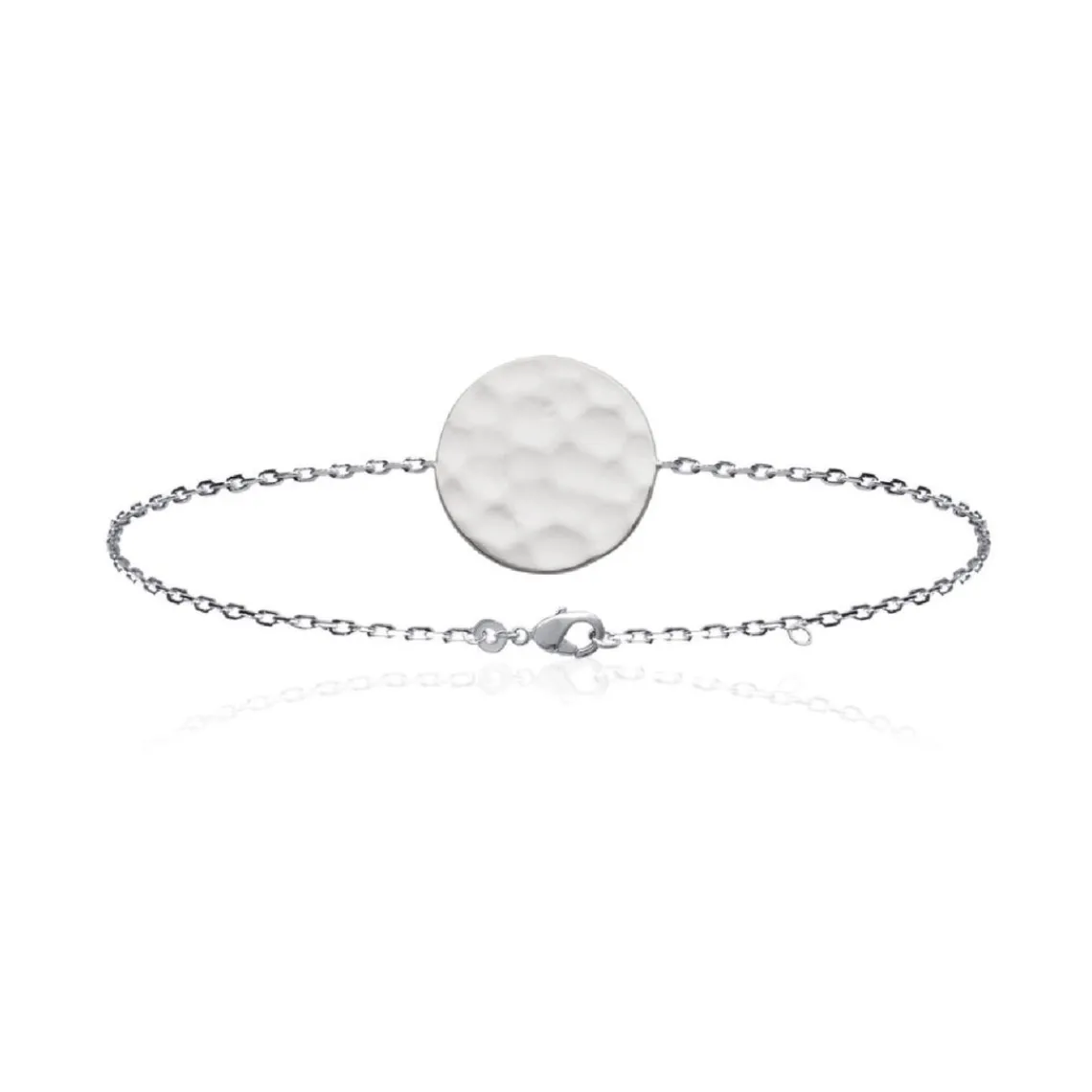 Maison de la Bijouterie Bracelet fantaisie rond martelé Femme Argent WYZ600ZV | Femme Bracelet