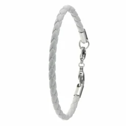 So Charm Bijoux Bracelet façon cuir blanc pour charms perles par SC Crystal SB064-BLANC | Femme Charms