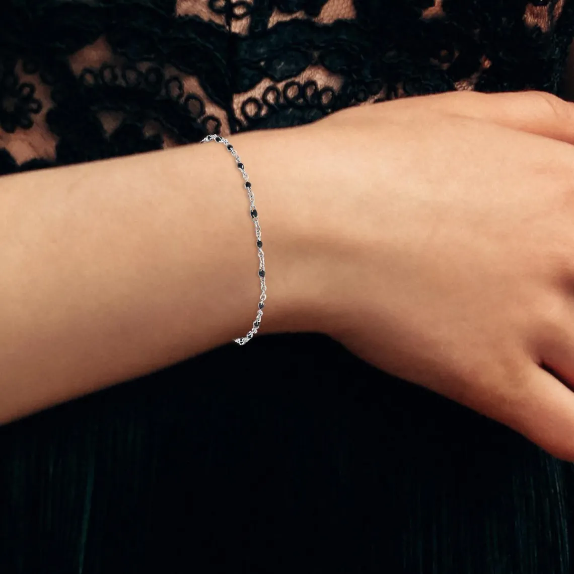 Angèle M Bijoux Bracelet Femme Angèle M B2381-NOIR | Femme Bracelet