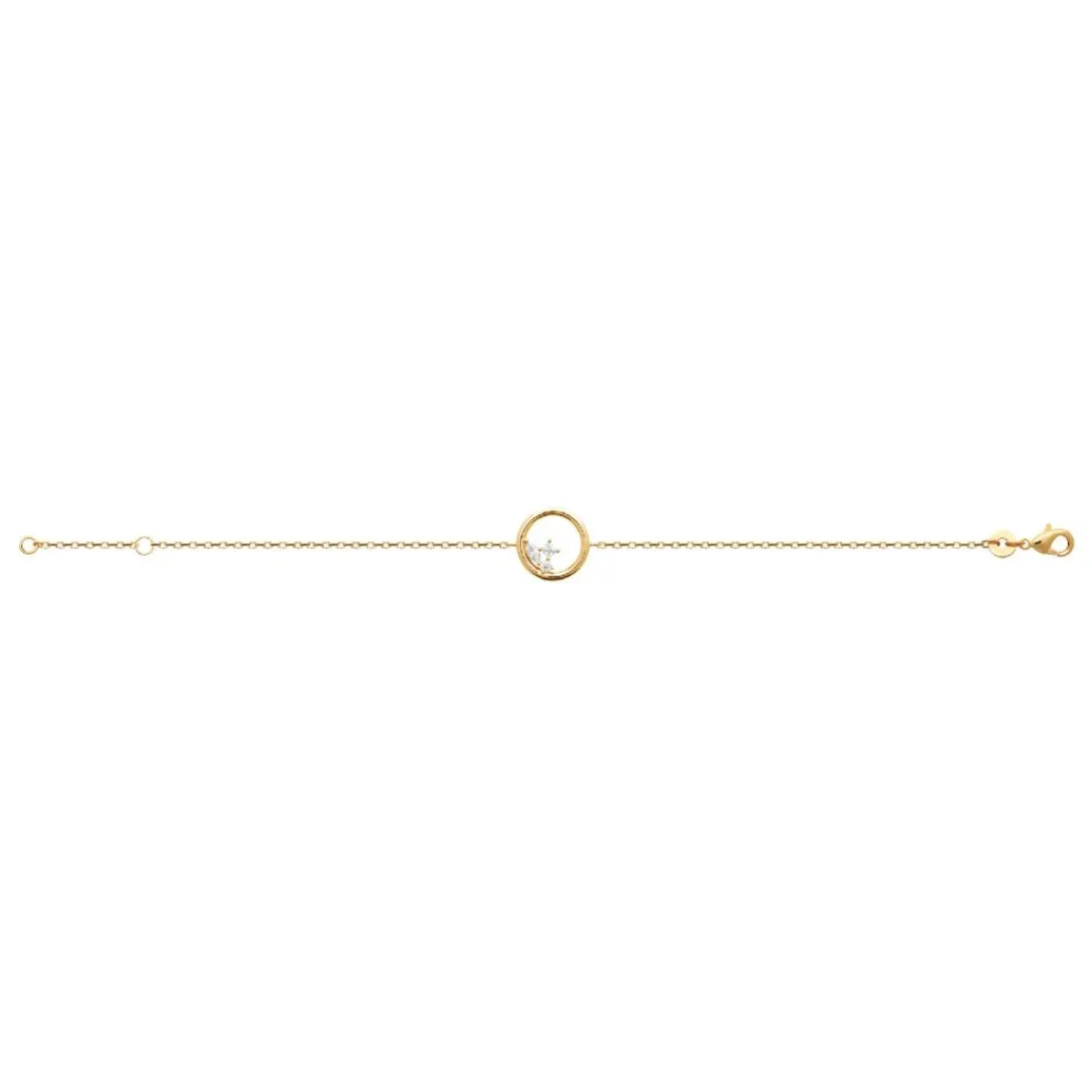 Maison de la Bijouterie Bracelet femme anneau oz plaqué or UW404WZV | Femme Bracelet