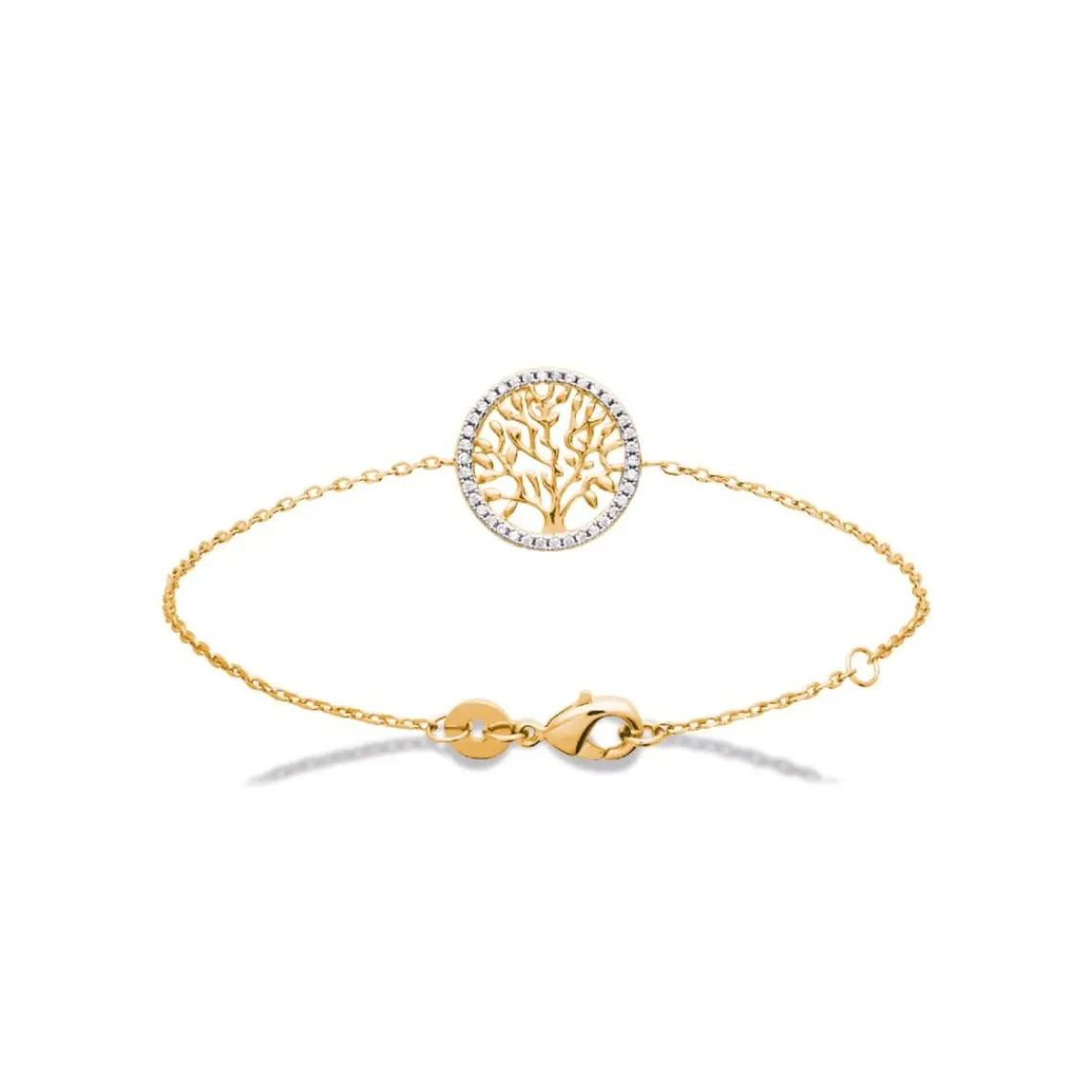 Maison de la Bijouterie Bracelet femme arbre de vie plaqué or UWZWY6ZV | Femme Bracelet