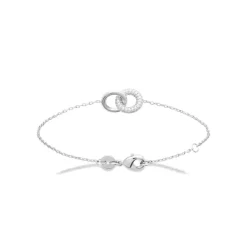 Maison de la Bijouterie Bracelet femme argent double anneau oxydes VW3VU0ZV | Femme Bracelet