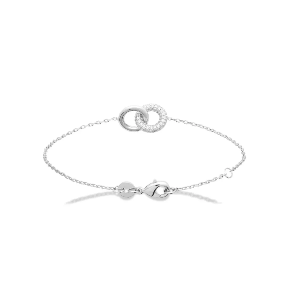 Maison de la Bijouterie Bracelet femme argent double anneau oxydes VW3VU0ZV | Femme Bracelet