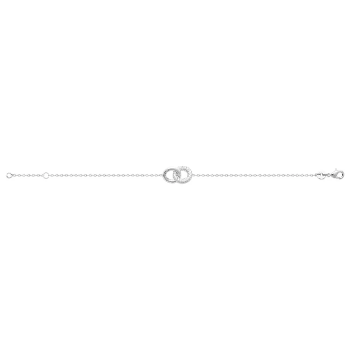 Maison de la Bijouterie Bracelet femme argent double anneau oxydes VW3VU0ZV | Femme Bracelet