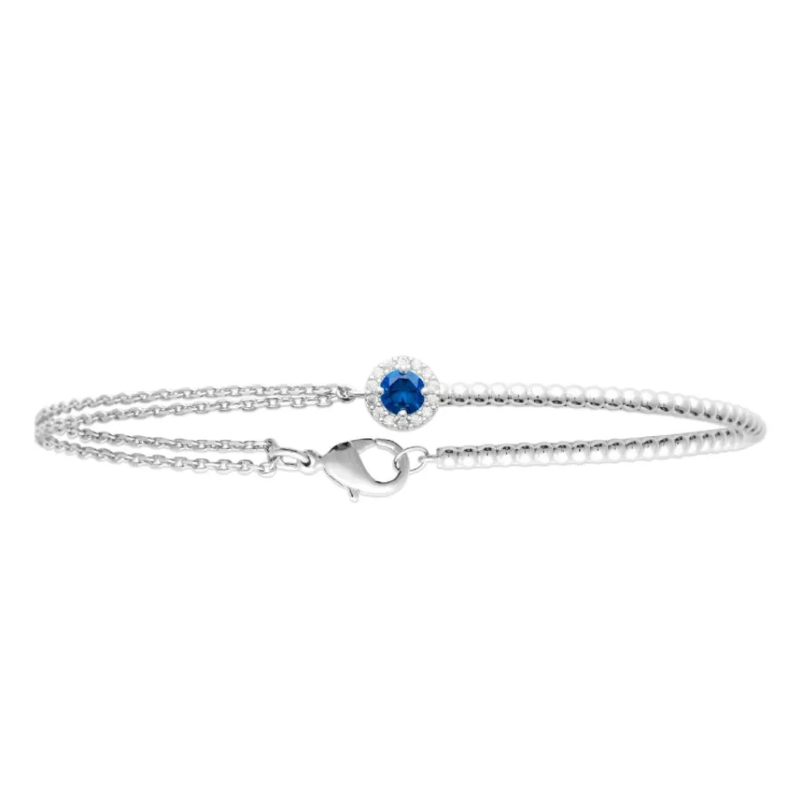 Maison de la Bijouterie Bracelet femme argent fantaisie pierre bleue VW3U4ZZV | Femme Bracelet