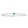 Maison de la Bijouterie Bracelet femme argent fantaisie pierre verte VW3U40ZV | Femme Bracelet