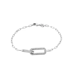 Maison de la Bijouterie Bracelet femme argent maillons rectangulaires VW350WZV | Femme Bracelet