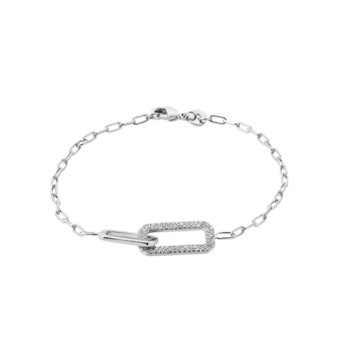 Maison de la Bijouterie Bracelet femme argent maillons rectangulaires VW350WZV | Femme Bracelet