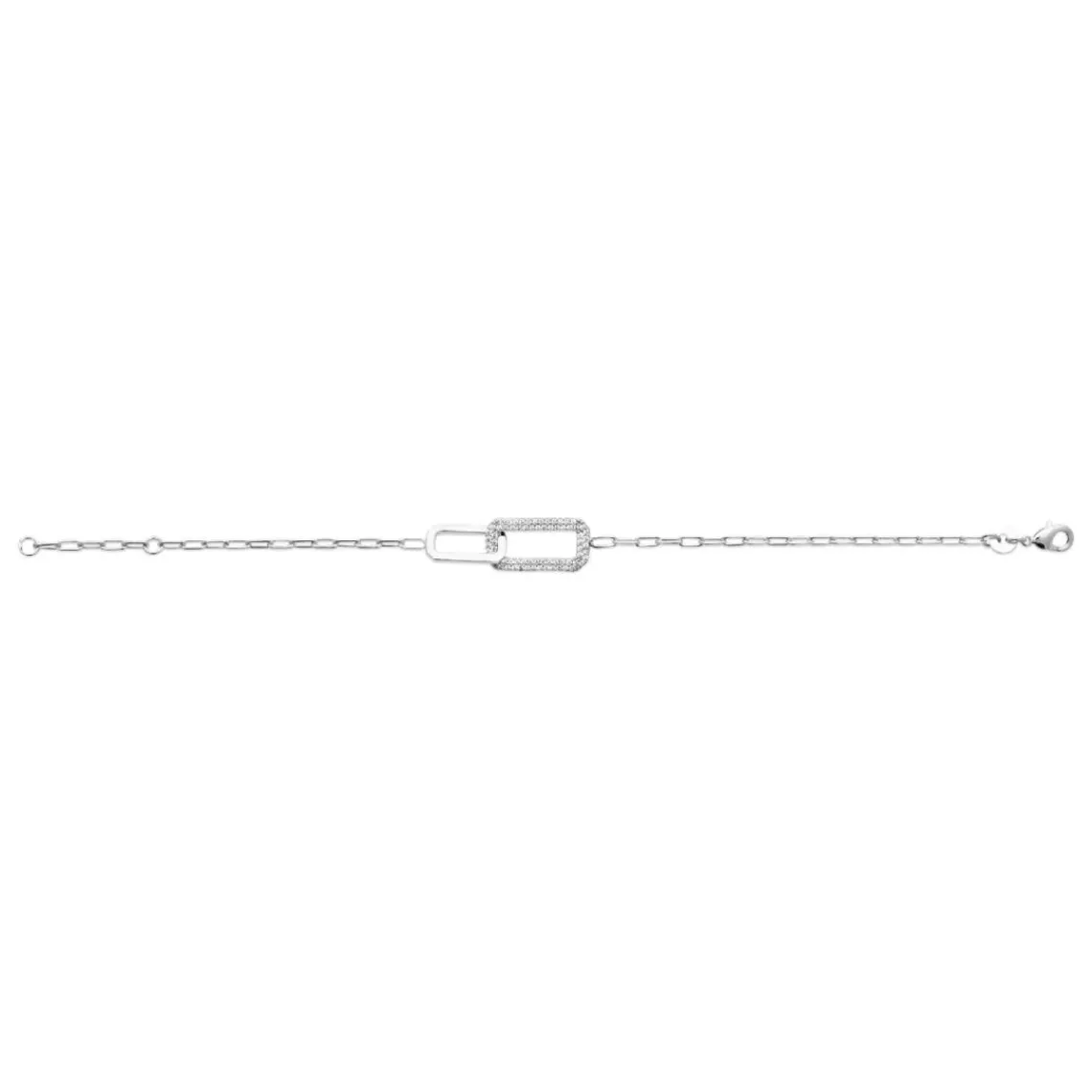 Maison de la Bijouterie Bracelet femme argent maillons rectangulaires VW350WZV | Femme Bracelet