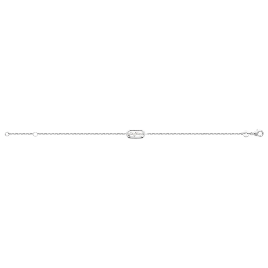 Maison de la Bijouterie Bracelet femme argent maillon ovale oxydes VW3V63ZV | Femme Bracelet