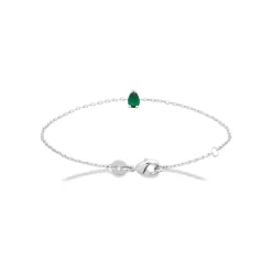 Maison de la Bijouterie Bracelet femme argent oxyde de zirconium verte VW3UW6ZV | Femme Bracelet