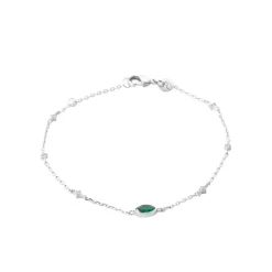 Maison de la Bijouterie Bracelet femme argent oxyde de zirconium verte VW3VU5ZV | Femme Bracelet