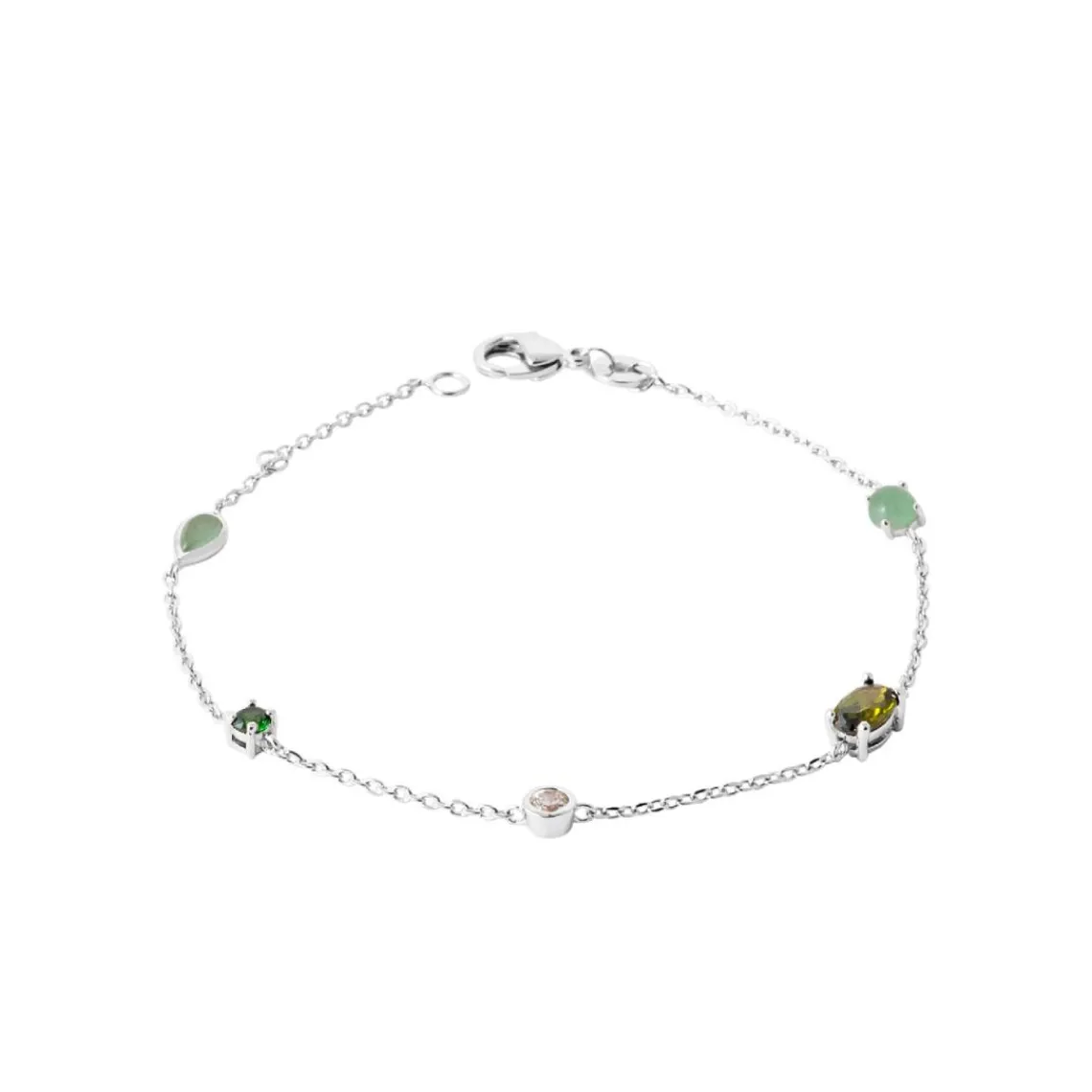 Maison de la Bijouterie Bracelet femme argent oxydes vertes VW3V4ZZV | Femme Bracelet