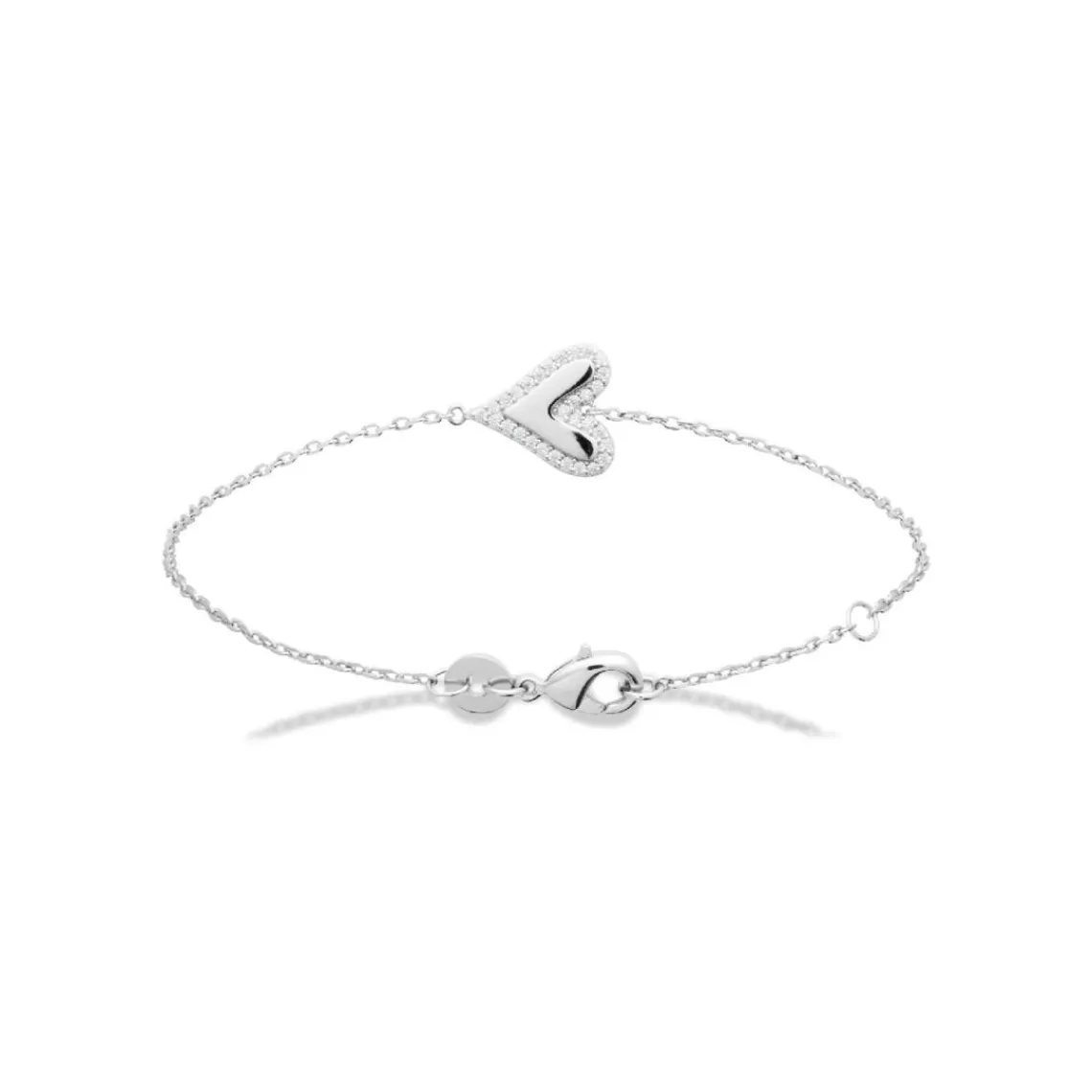 Maison de la Bijouterie Bracelet femme argent oxydes cœur VW3UVUZV | Femme Bracelet