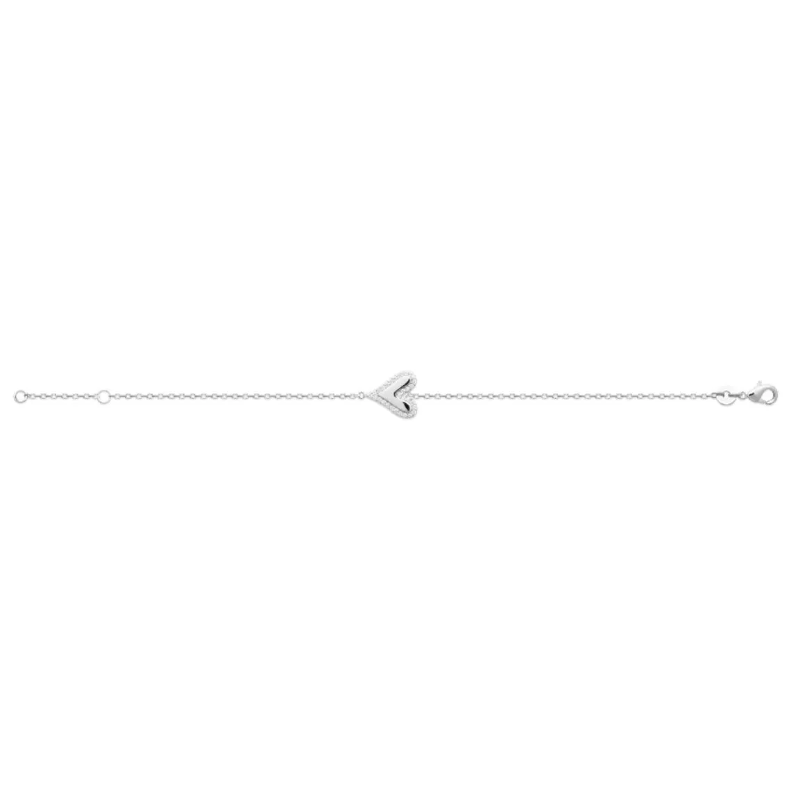 Maison de la Bijouterie Bracelet femme argent oxydes cœur VW3UVUZV | Femme Bracelet