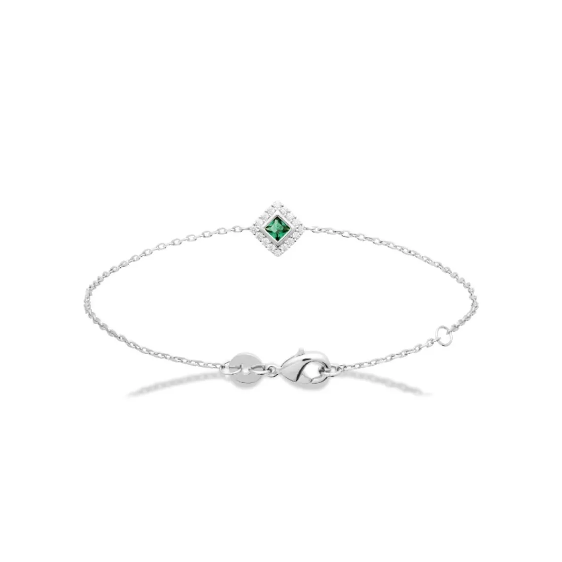 Maison de la Bijouterie Bracelet femme argent pierre verte VW3UV4ZV | Femme Bracelet