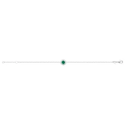 Maison de la Bijouterie Bracelet femme argent pierre verte VW3UVYZV | Femme Bracelet