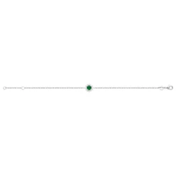 Maison de la Bijouterie Bracelet femme argent pierre verte VW3UWZZV | Femme Bracelet