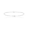 Maison de la Bijouterie Bracelet femme argent rhodié blanc serti griffe classique - VW3004ZV | Femme Bracelet