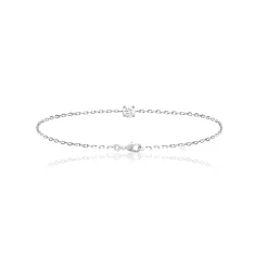 Maison de la Bijouterie Bracelet femme argent rhodié blanc serti griffe classique - VW3004ZV | Femme Bracelet