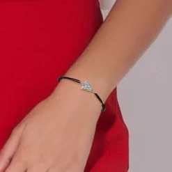 Athème Bracelet Femme - BS082-SB049-A Tissu Argent | Femme Bracelet