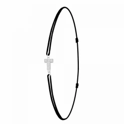 Athème Bracelet Femme - BS082-SB049-T Tissu Argent | Femme Bracelet