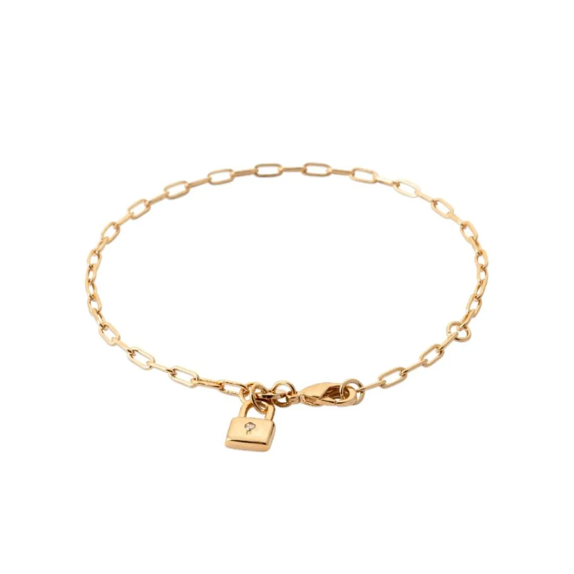 Maison de la Bijouterie Bracelet femme cadenas plaqué or UW35YUZV | Femme Bracelet