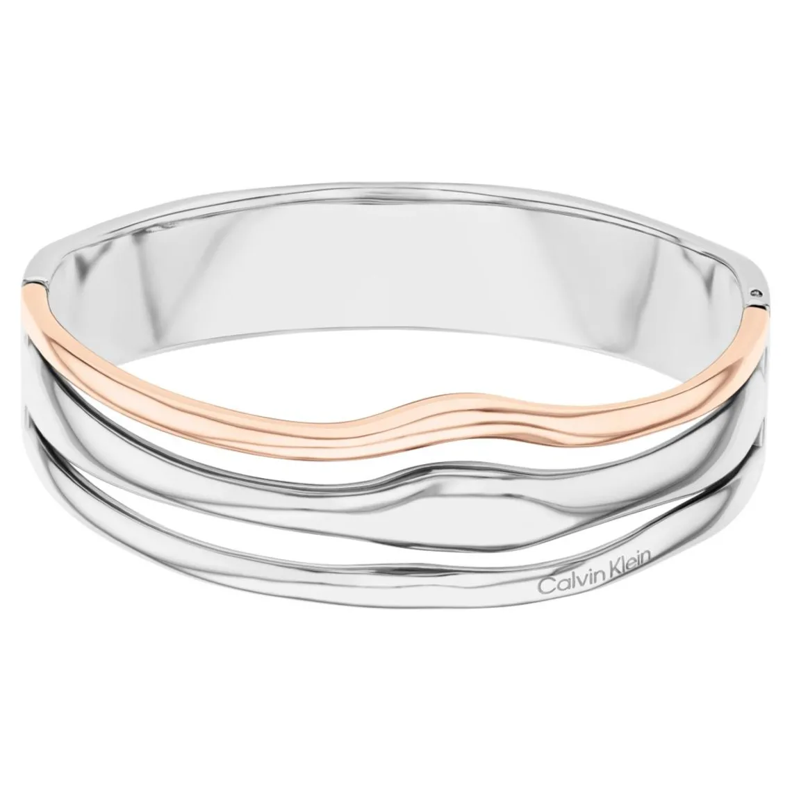 Calvin Klein Bijoux Bracelet Femme CK Wavy Sculptural - 35000649 Acier Doré Rose | Femme Bracelet