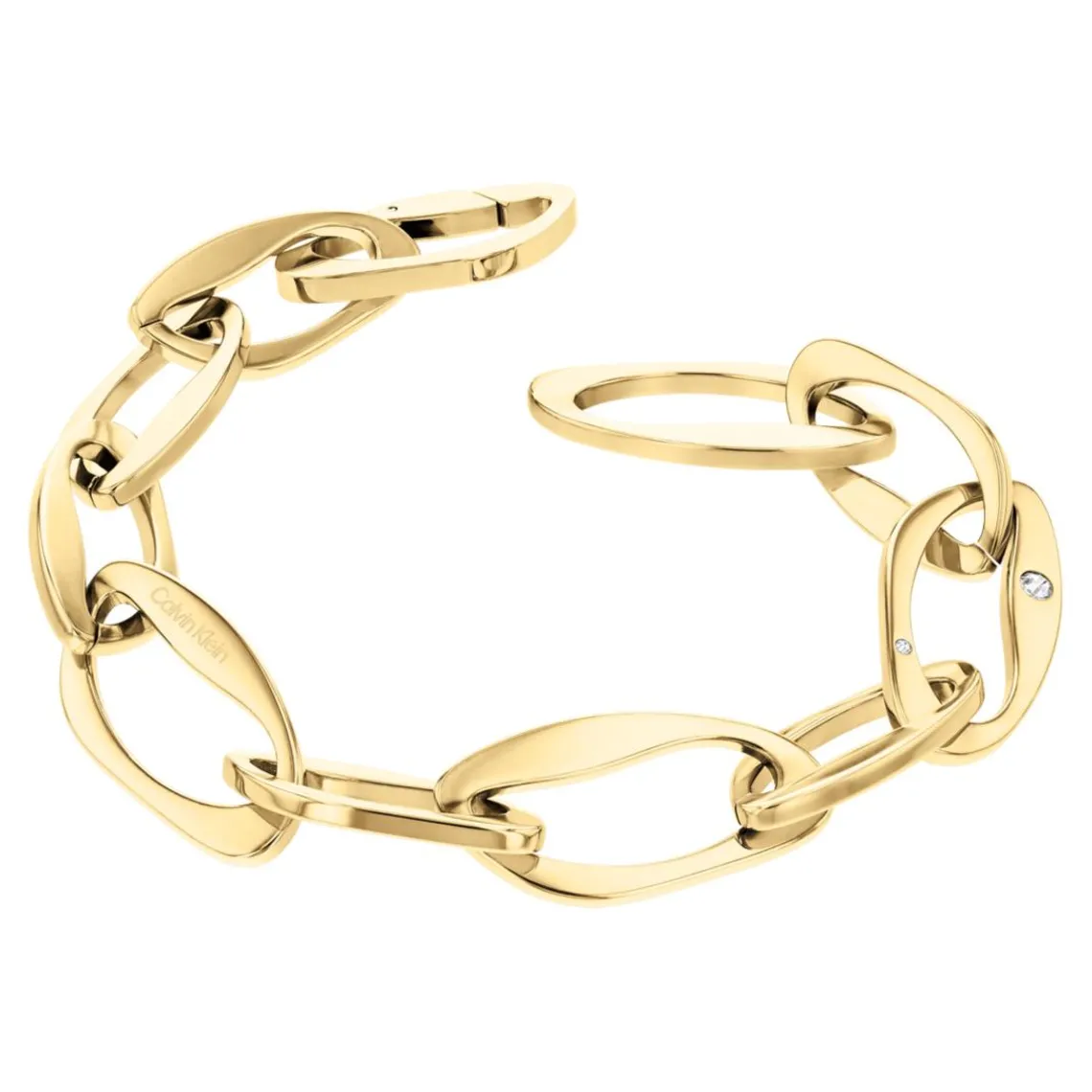 Calvin Klein Bijoux Bracelet Femme Harmonious Connection Sculptural - 35000686 Acier Doré | Femme Bracelet